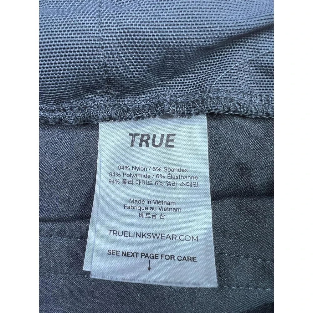 TRUE Linkswear Pants Mens 34x32 Gray All Day Slim Tapered Golf Casual Chino